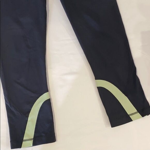 Lululemon Run Inspire Crop II Black Mint White 6 - Picture 5 of 10